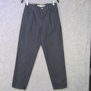 Levi's 550 Jeans Womens 8 Short Black Relaxed Tapered Leg Stretch Denim Zip Fly